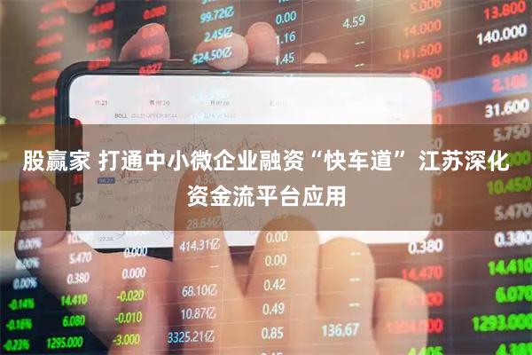 股赢家 打通中小微企业融资“快车道” 江苏深化资金流平台应用
