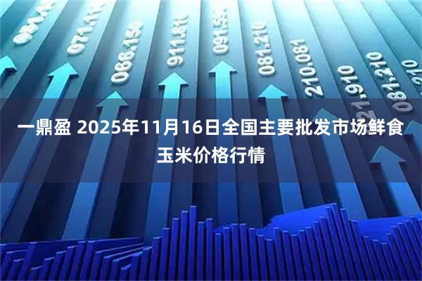 一鼎盈 2025年11月16日全国主要批发市场鲜食玉米价格行情
