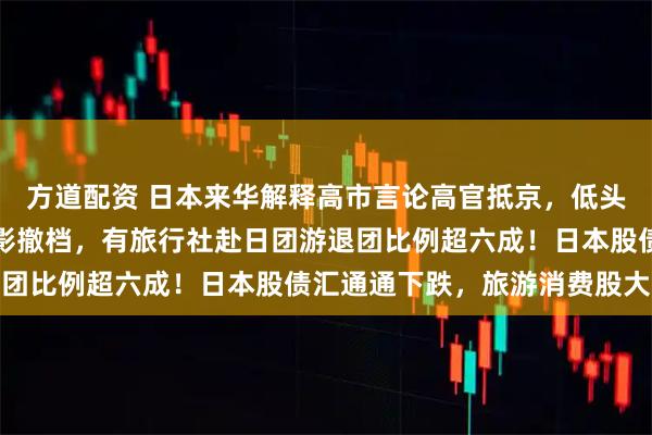 方道配资 日本来华解释高市言论高官抵京,低头一言不发!部分日本电影撤档,有旅行社赴日团游退团比例超六成!日本股债汇通通下跌,旅游消费股大跌